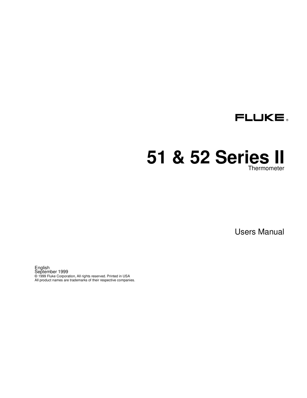 Fluke 51 & 52 Series II user manual 