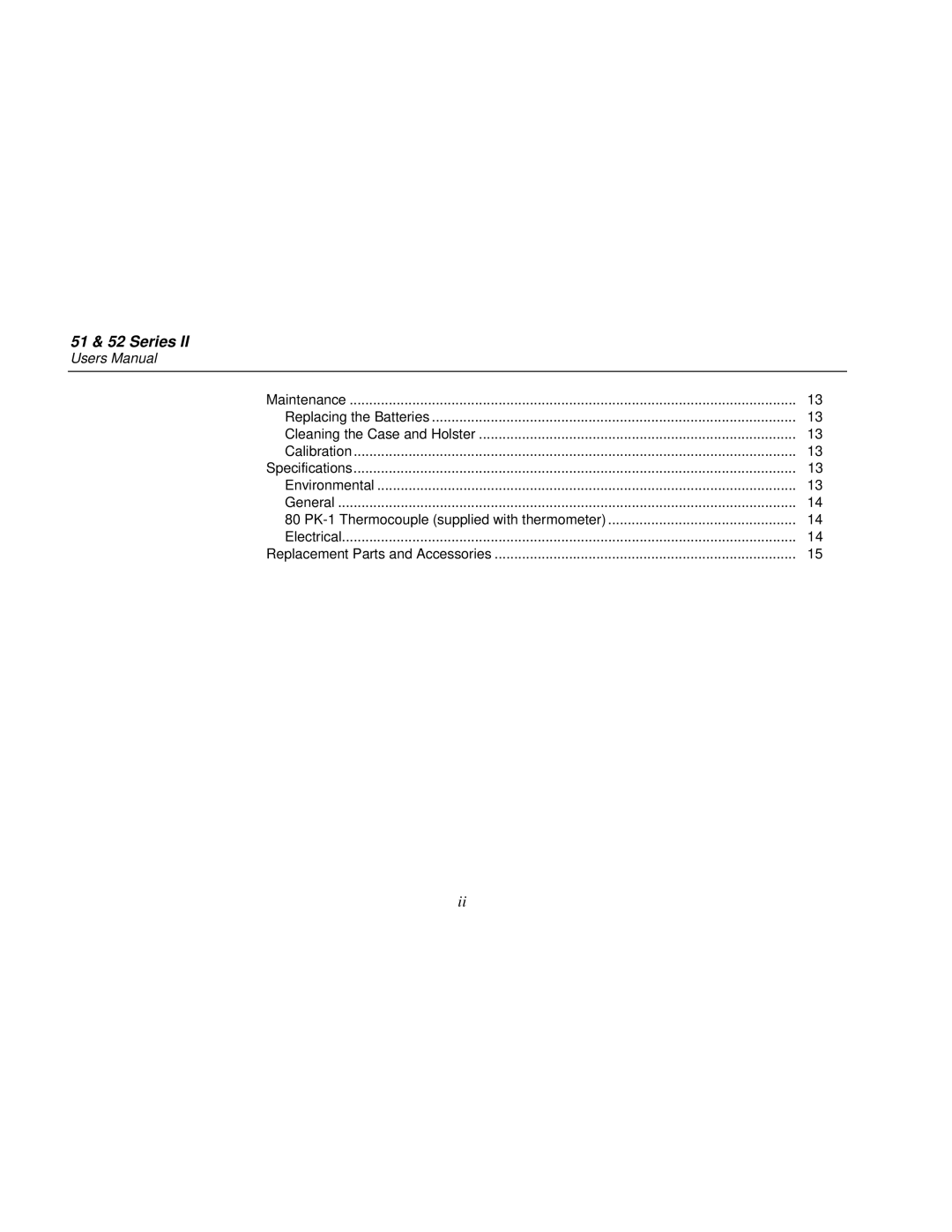 Fluke 51 & 52 Series II user manual 