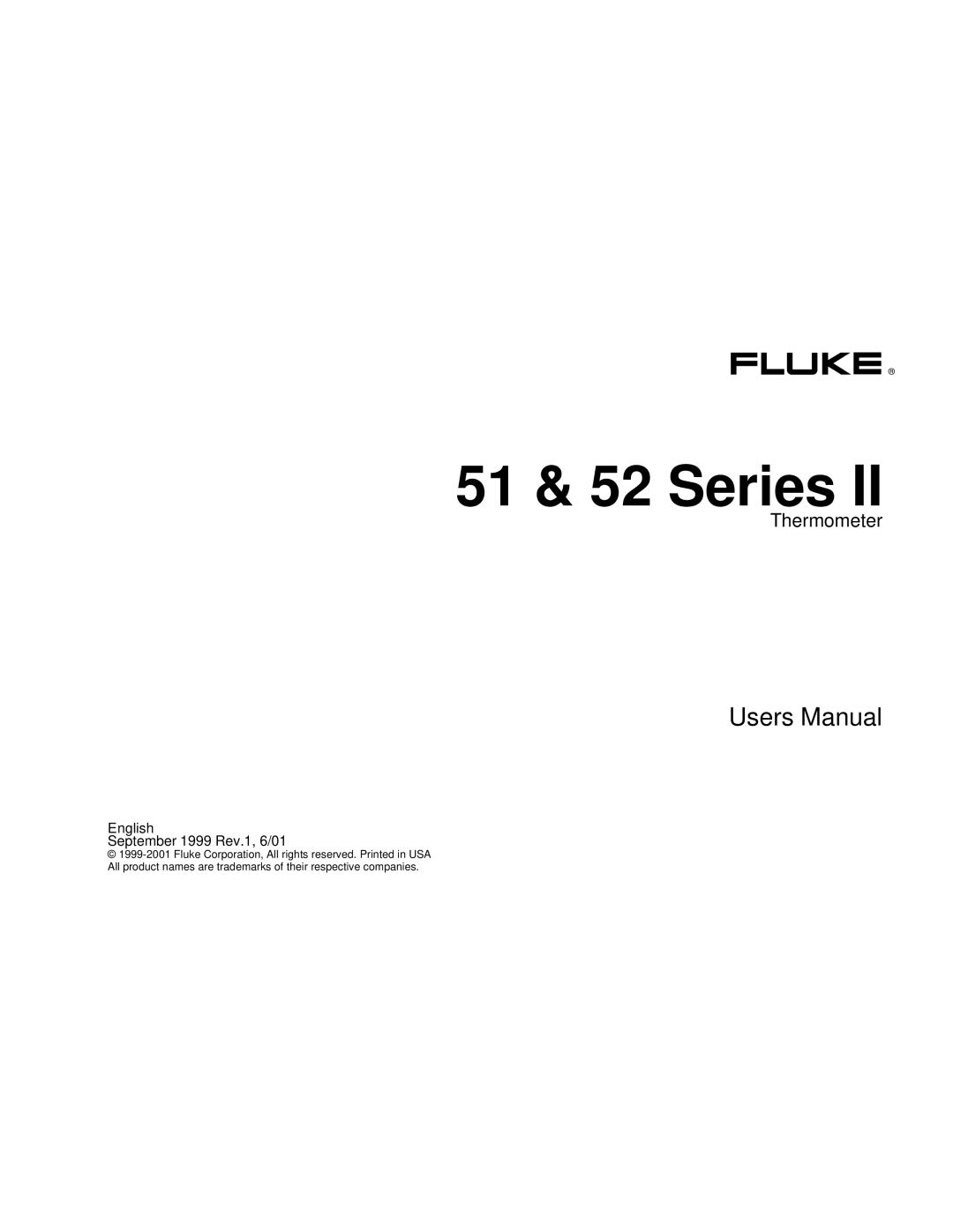 Fluke 51 Series user manual 51 & 52 Series 