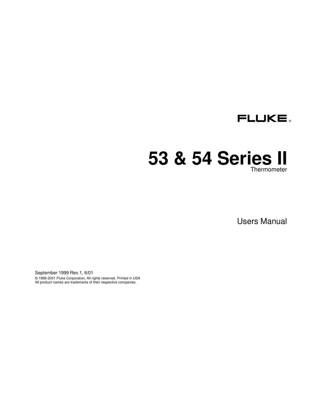 Fluke 53 & 54 Series user manual 