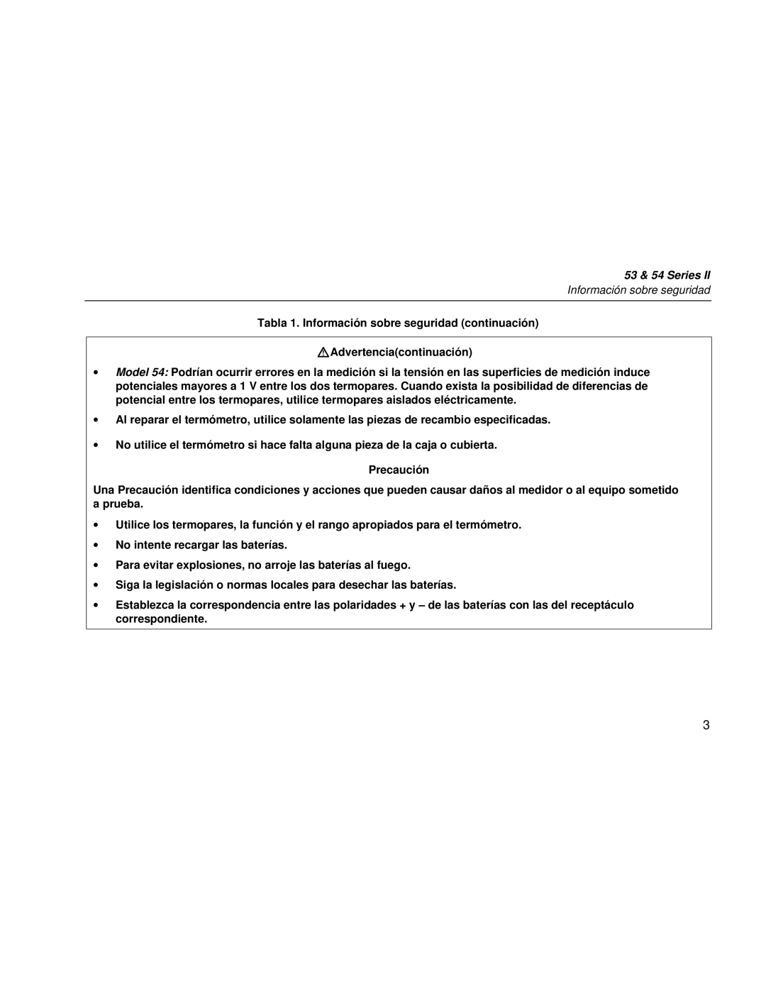 Fluke 53 Series manual Información sobre seguridad 