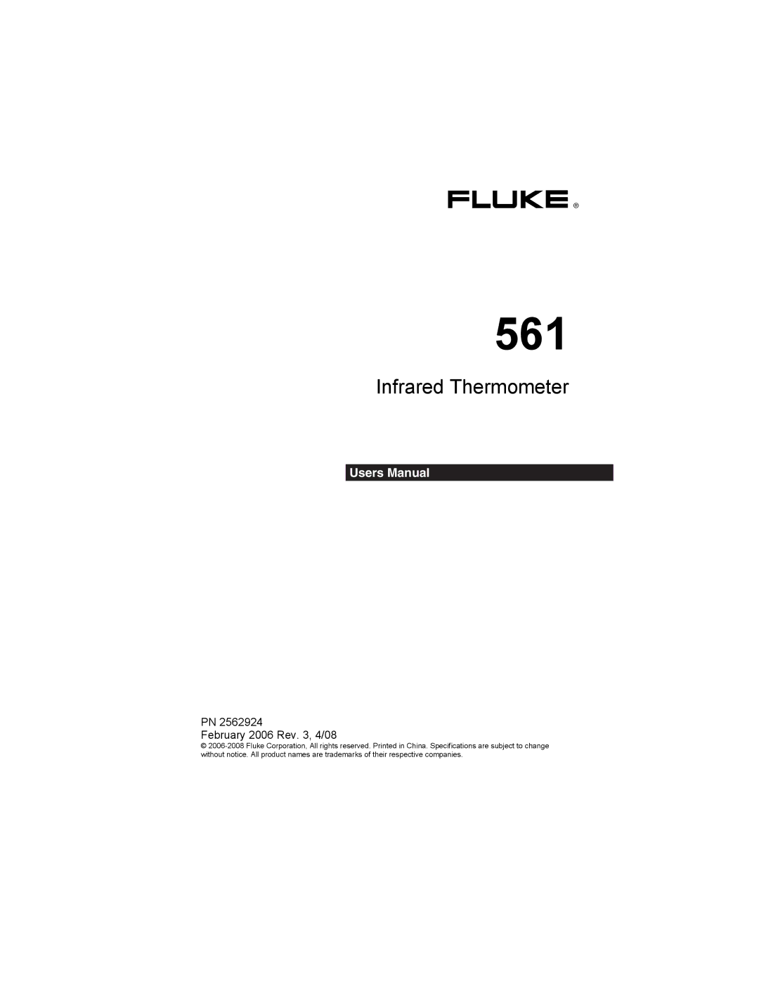 Fluke 561s user manual 