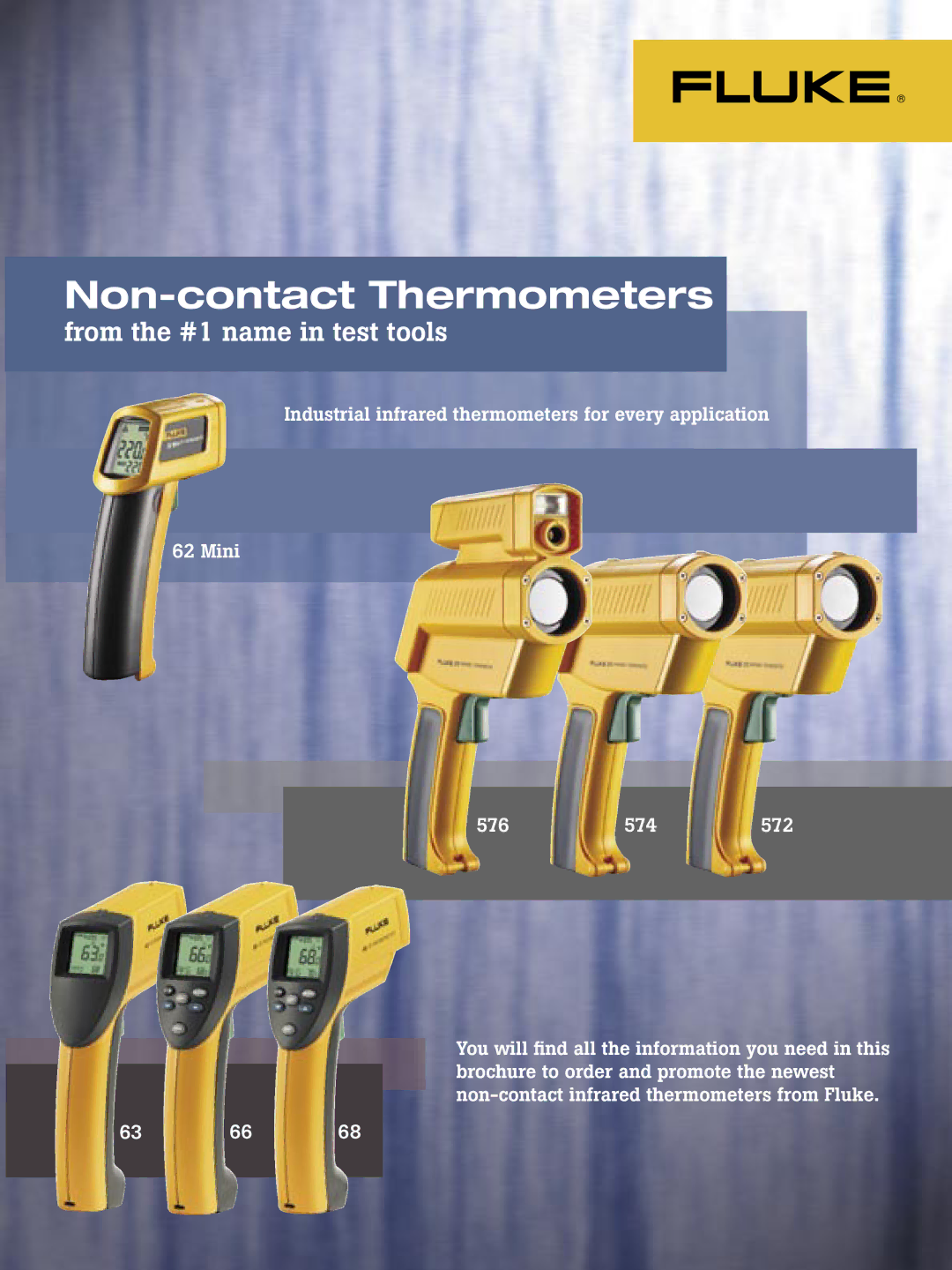 Fluke 68, 572, 574, 576, 62, 66, 63 brochure Non-contact Thermometers 