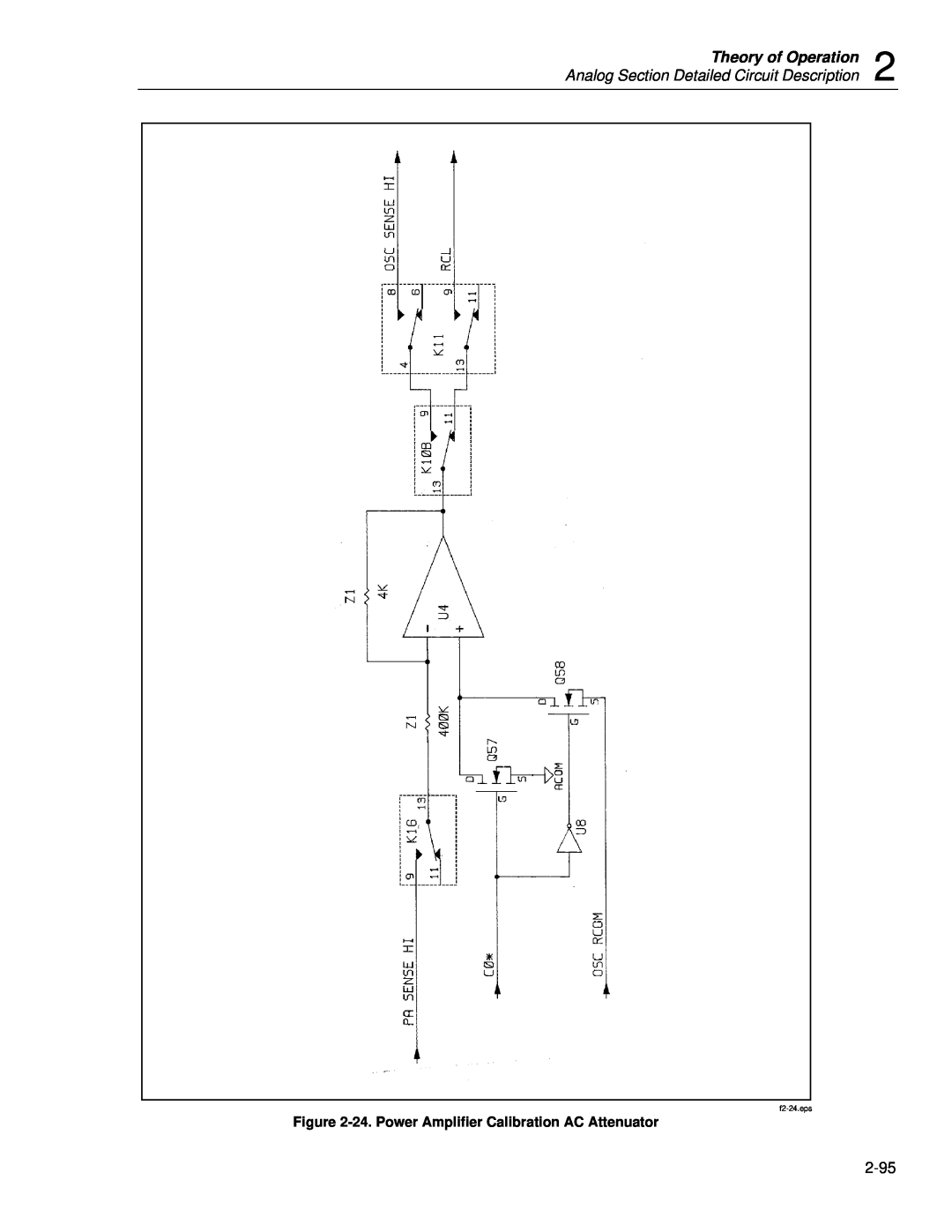 Fluke 5720A service manual Theory of Operation, Analog Section Detailed Circuit Description, f2-24.eps 