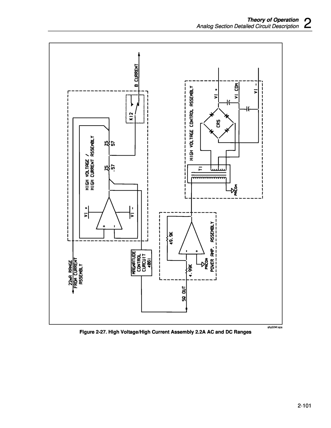 Fluke 5720A service manual Theory of Operation, Analog Section Detailed Circuit Description, ahp024f.eps 