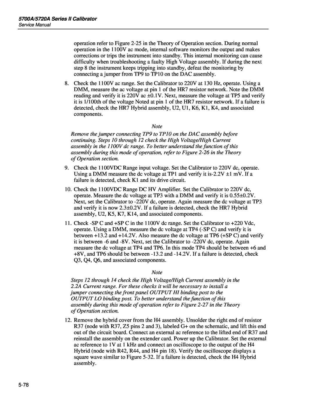 Fluke 5720A service manual 