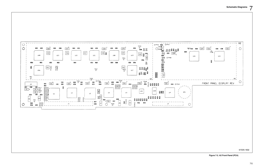 Fluke 5720A service manual Schematic Diagrams, 2. A2 Front Panel PCA 