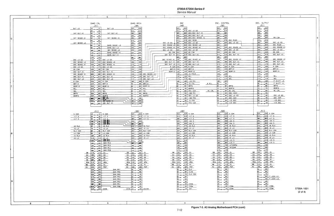 Fluke service manual 5700A/5720A Series, 3. A3 Analog Motherboard PCA cont 