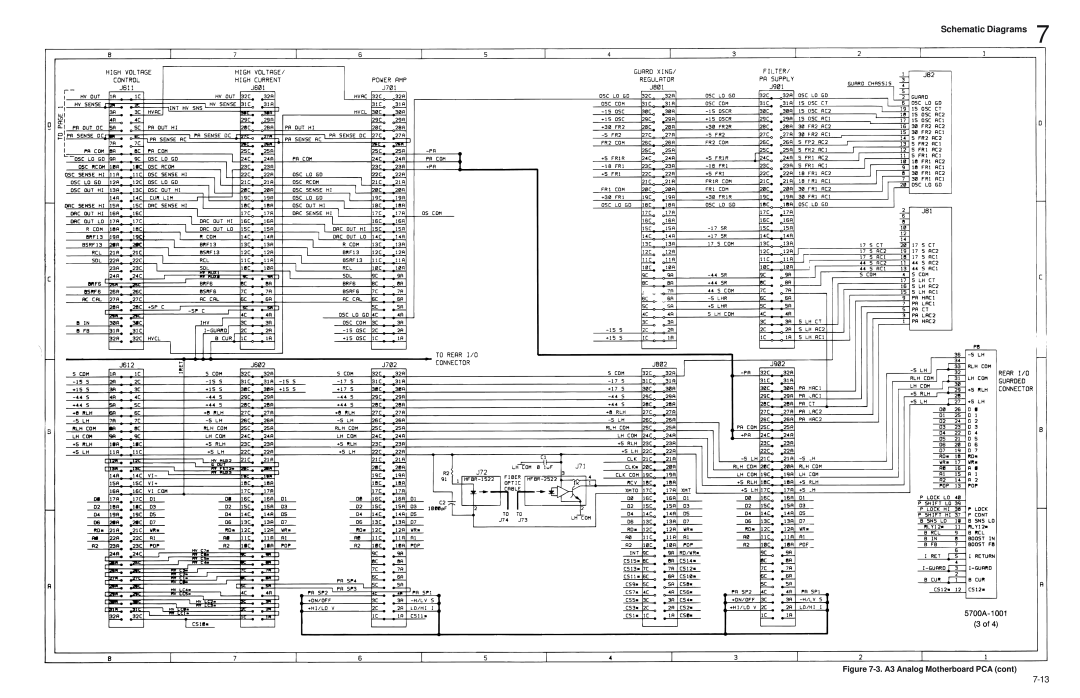 Fluke 5720A service manual Schematic Diagrams, 3. A3 Analog Motherboard PCA cont 