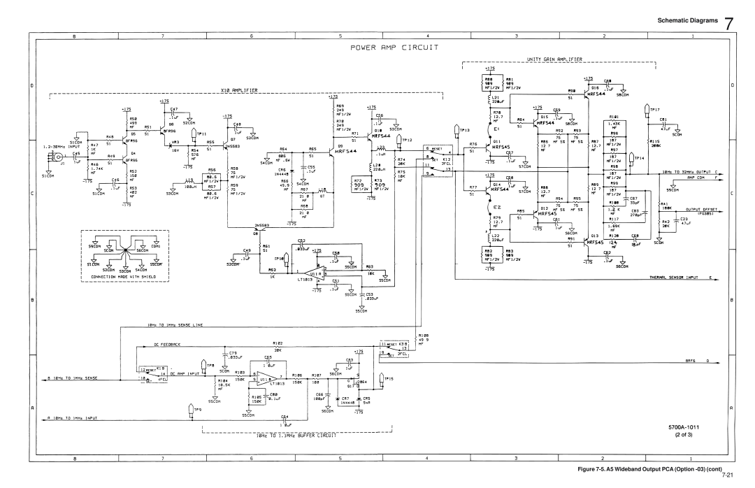Fluke 5720A service manual Schematic Diagrams, 5. A5 Wideband Output PCA Option -03 cont 