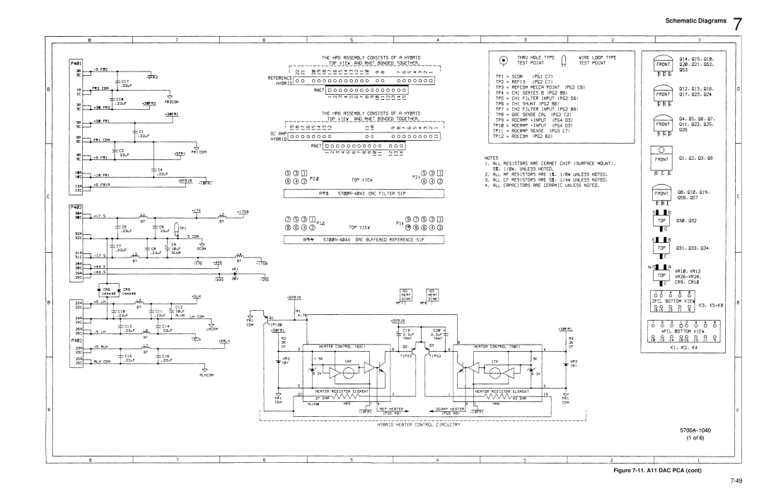 Fluke 5720A service manual Schematic Diagrams, 11. A11 DAC PCA cont 