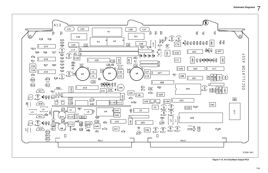 Fluke 5720A service manual Schematic Diagrams, 15. A13 Oscillator Output PCA 