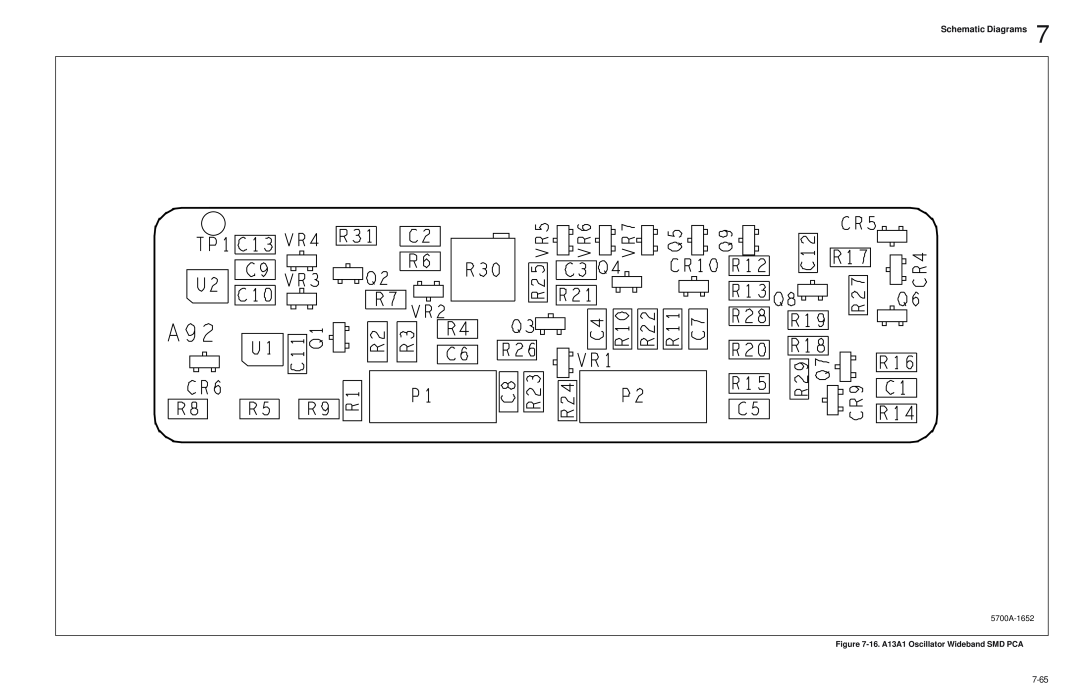 Fluke 5720A service manual Schematic Diagrams, 16. A13A1 Oscillator Wideband SMD PCA 