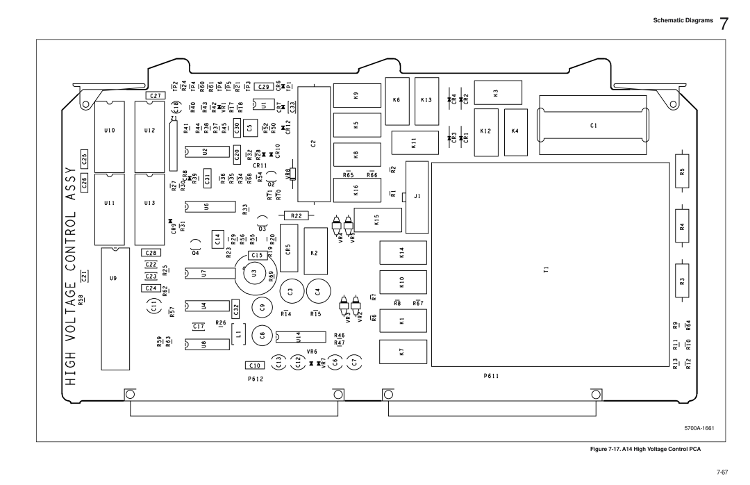 Fluke 5720A service manual Schematic Diagrams, 17. A14 High Voltage Control PCA 