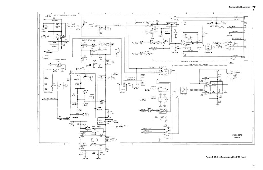 Fluke 5720A service manual Schematic Diagrams, 19. A16 Power Amplifier PCA cont, 10 M 2N4044 
