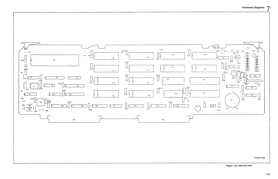 Fluke 5720A service manual Schematic Diagrams, 24. A20 CPU PCA 