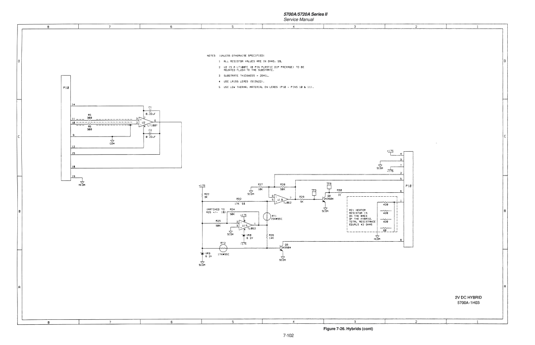 Fluke service manual 5700A/5720A Series, Service Manual, 26. Hybrids cont 