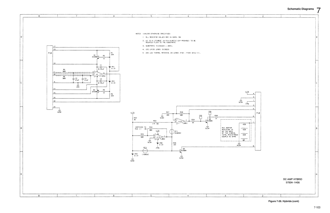 Fluke 5720A service manual Schematic Diagrams, 26. Hybrids cont 