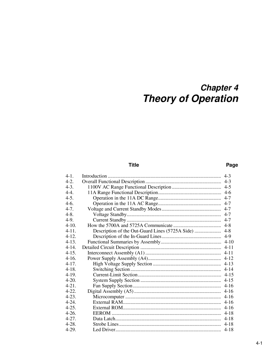 Fluke 5725A instruction manual Theory of Operation 