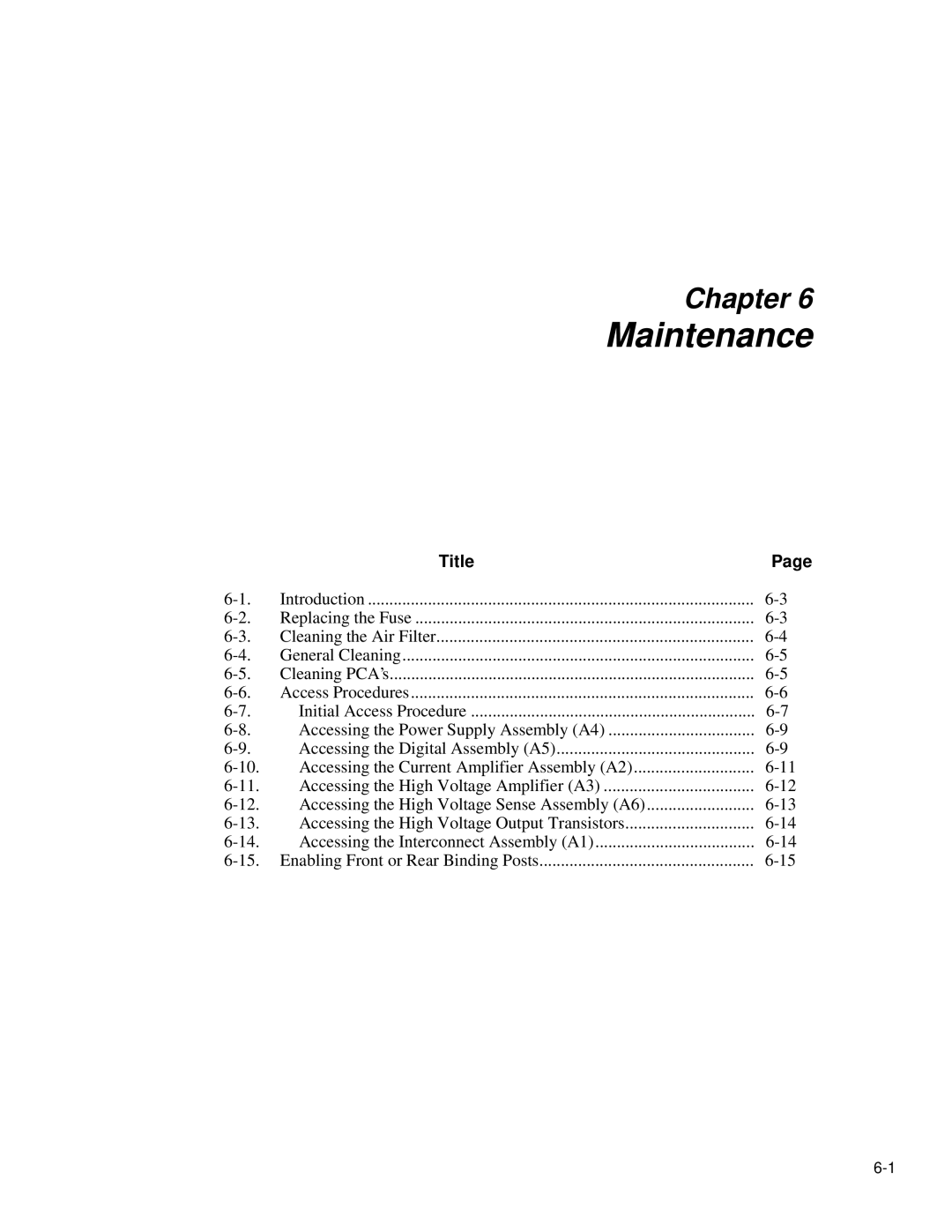 Fluke 5725A instruction manual Maintenance 