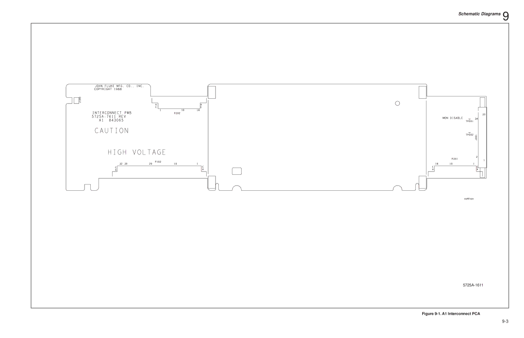 Fluke instruction manual 5725A-1611, A1 Interconnect PCA 