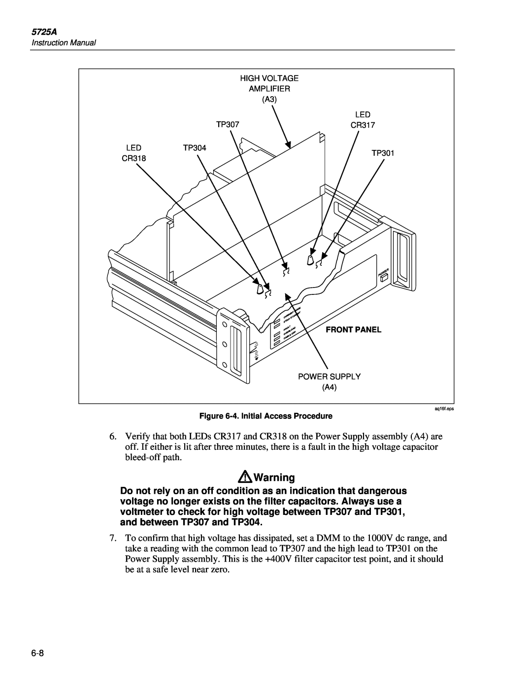 Fluke 5725A instruction manual High Voltage 