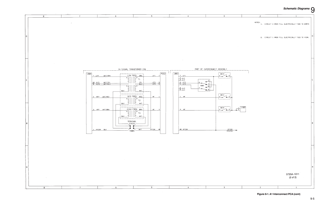 Fluke 5725A instruction manual Schematic Diagrams, 1.A1 Interconnect PCA cont 