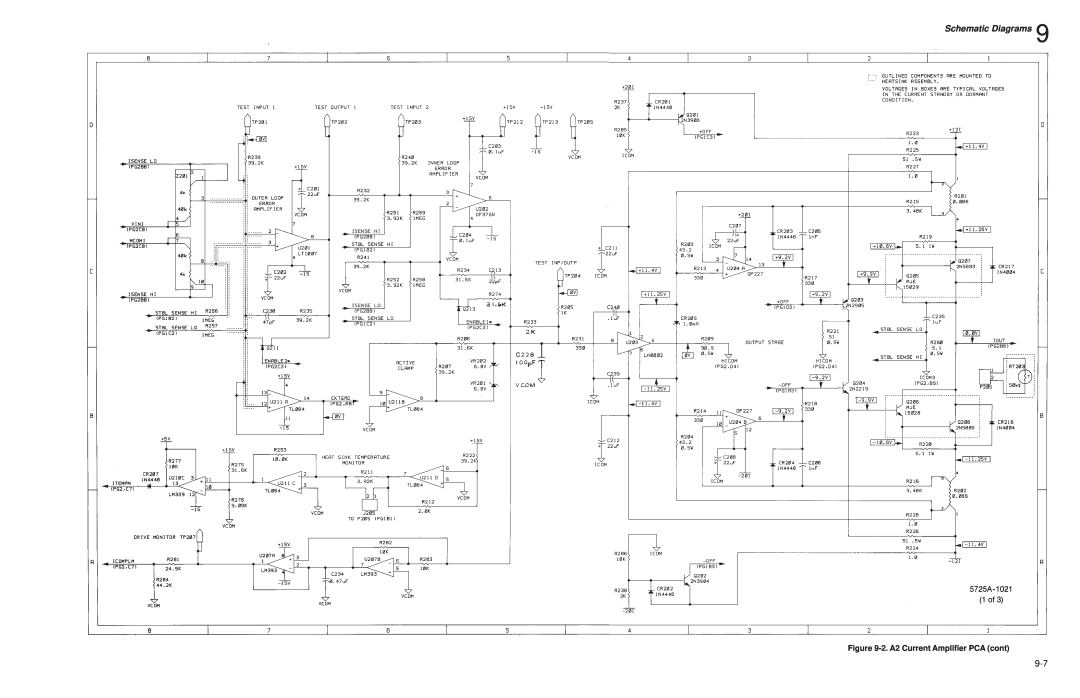 Fluke 5725A instruction manual Schematic Diagrams, 2.A2 Current Amplifier PCA cont 