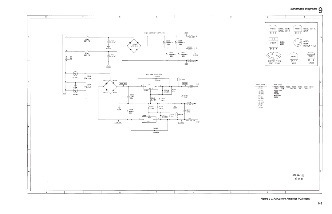 Fluke 5725A instruction manual Schematic Diagrams, 2.A2 Current Amplifier PCA cont 