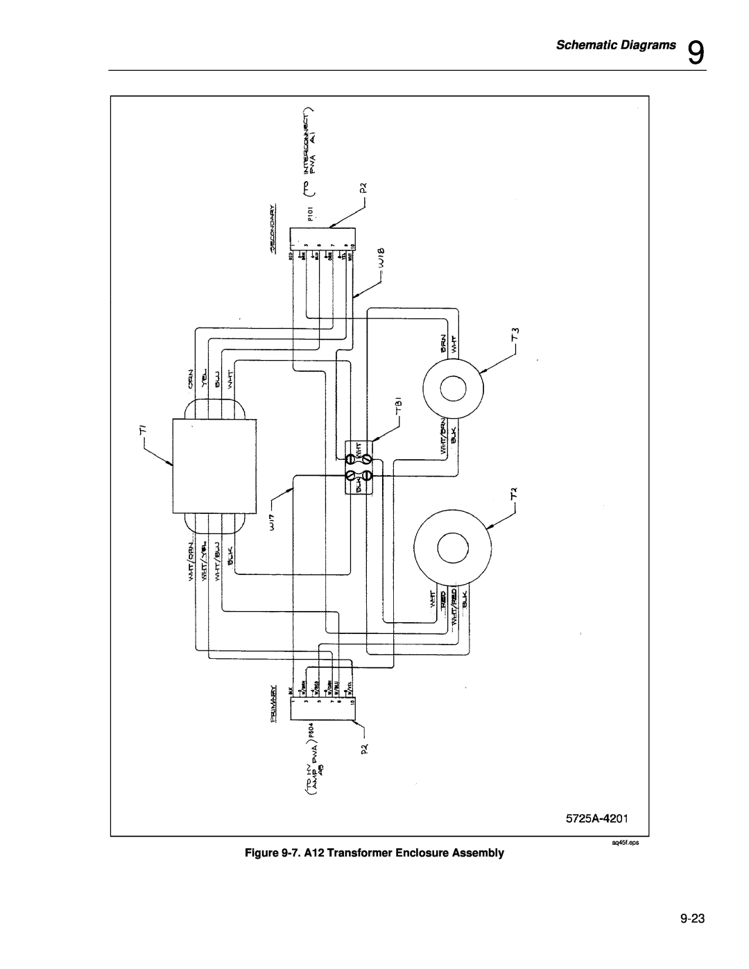 Fluke 5725A instruction manual Schematic Diagrams, 7.A12 Transformer Enclosure Assembly, aq45f.eps 
