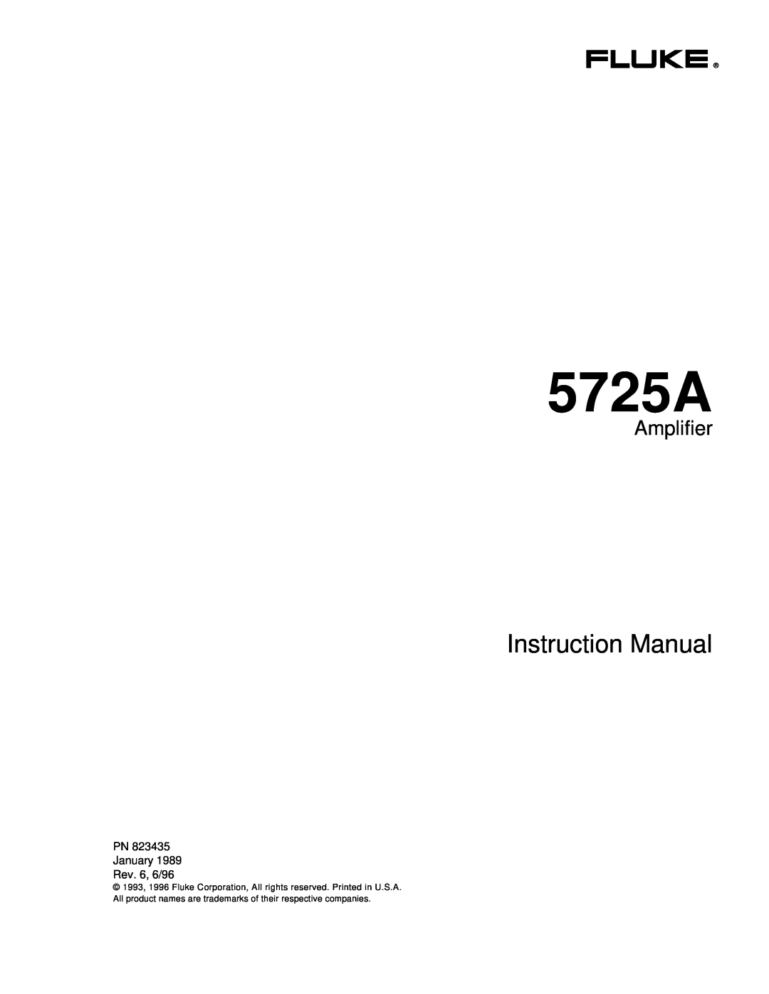 Fluke 5725A instruction manual Instruction Manual, Amplifier 
