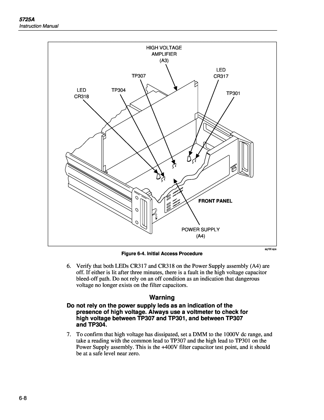 Fluke 5725A instruction manual High Voltage 