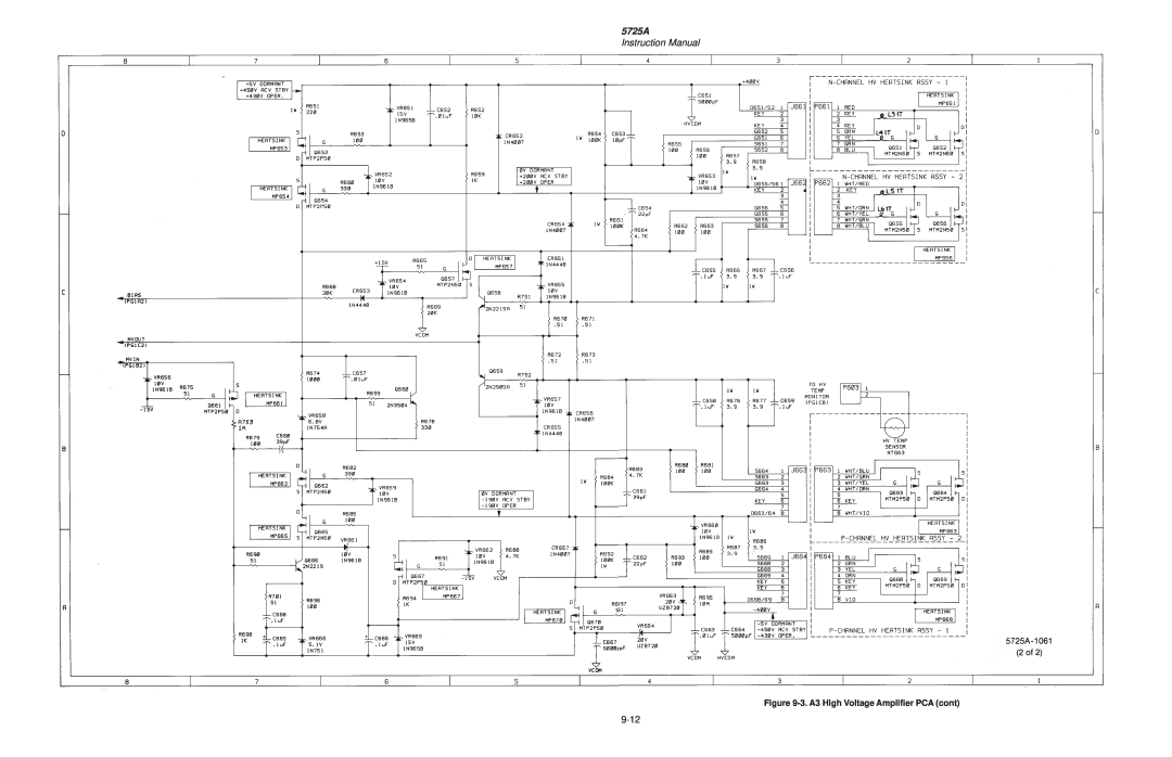 Fluke 5725A instruction manual Instruction Manual, 3.A3 High Voltage Amplifier PCA cont 