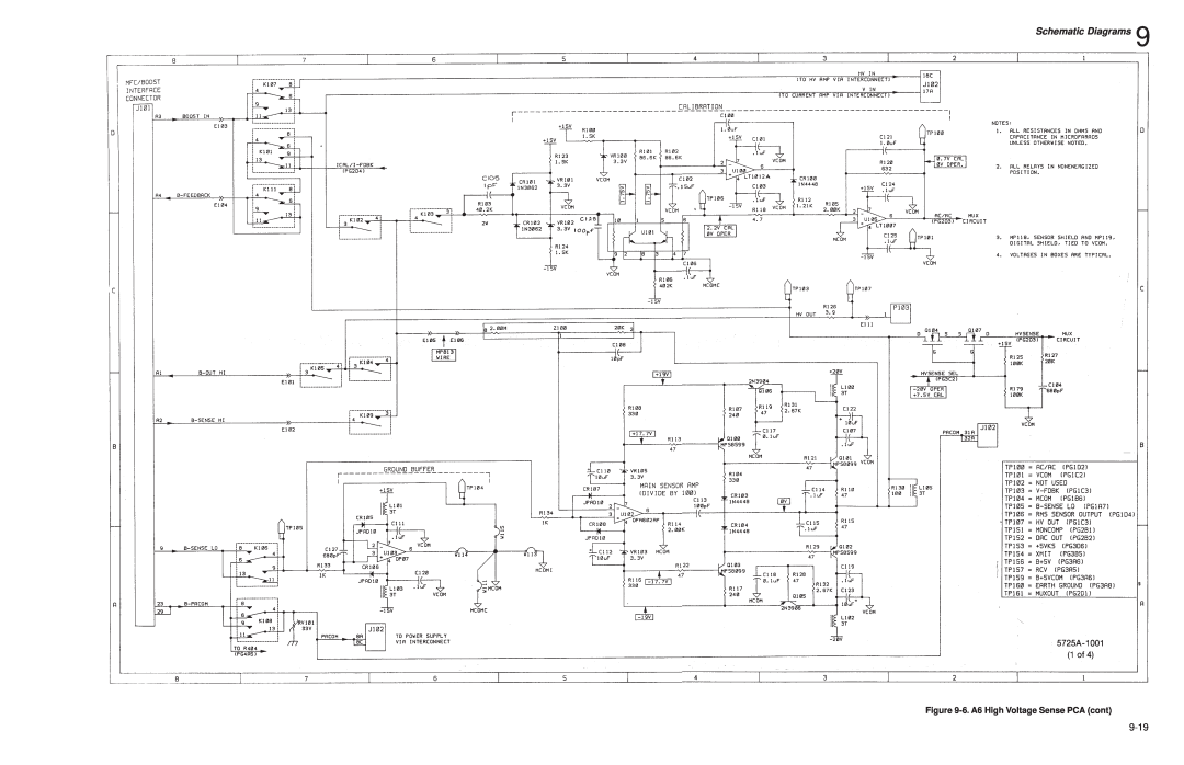 Fluke 5725A instruction manual Schematic Diagrams, 6.A6 High Voltage Sense PCA cont 