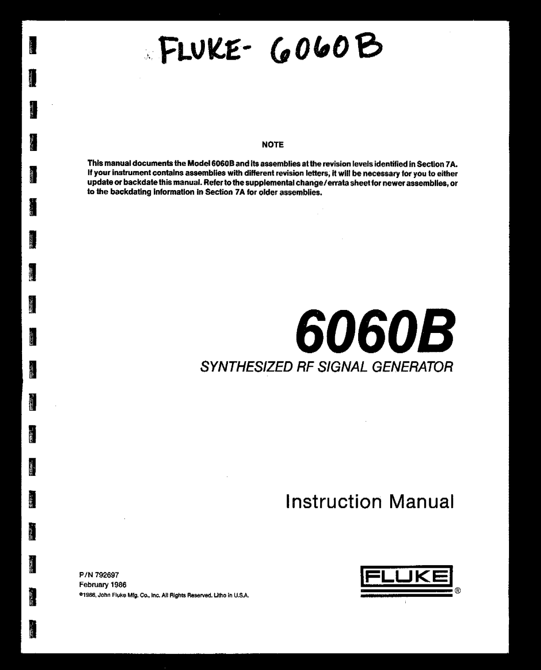 Fluke 6060B manual 