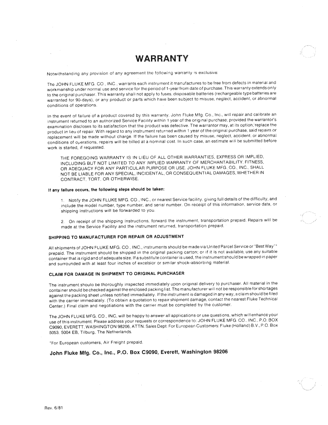 Fluke 6062a manual 