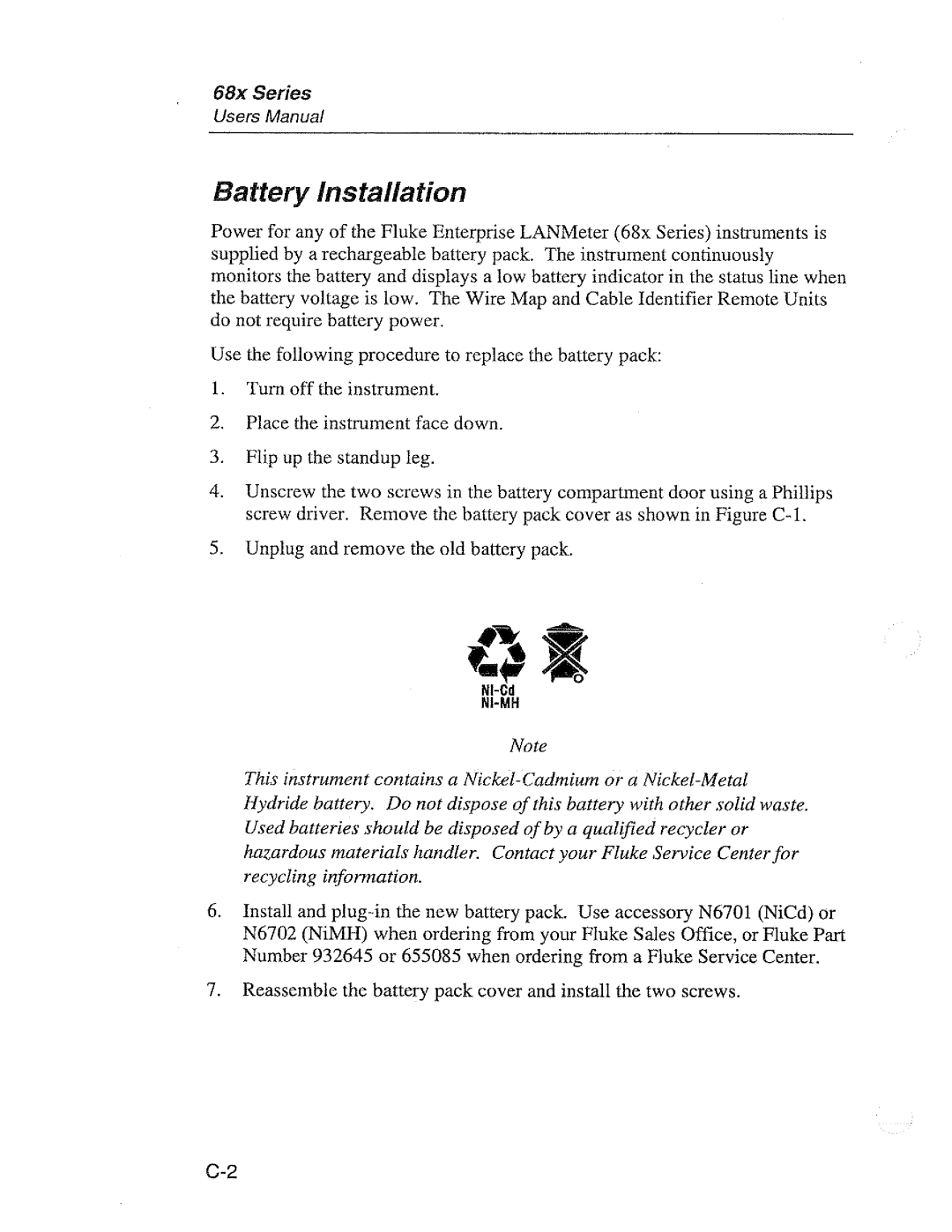 Fluke 68X Series manual 