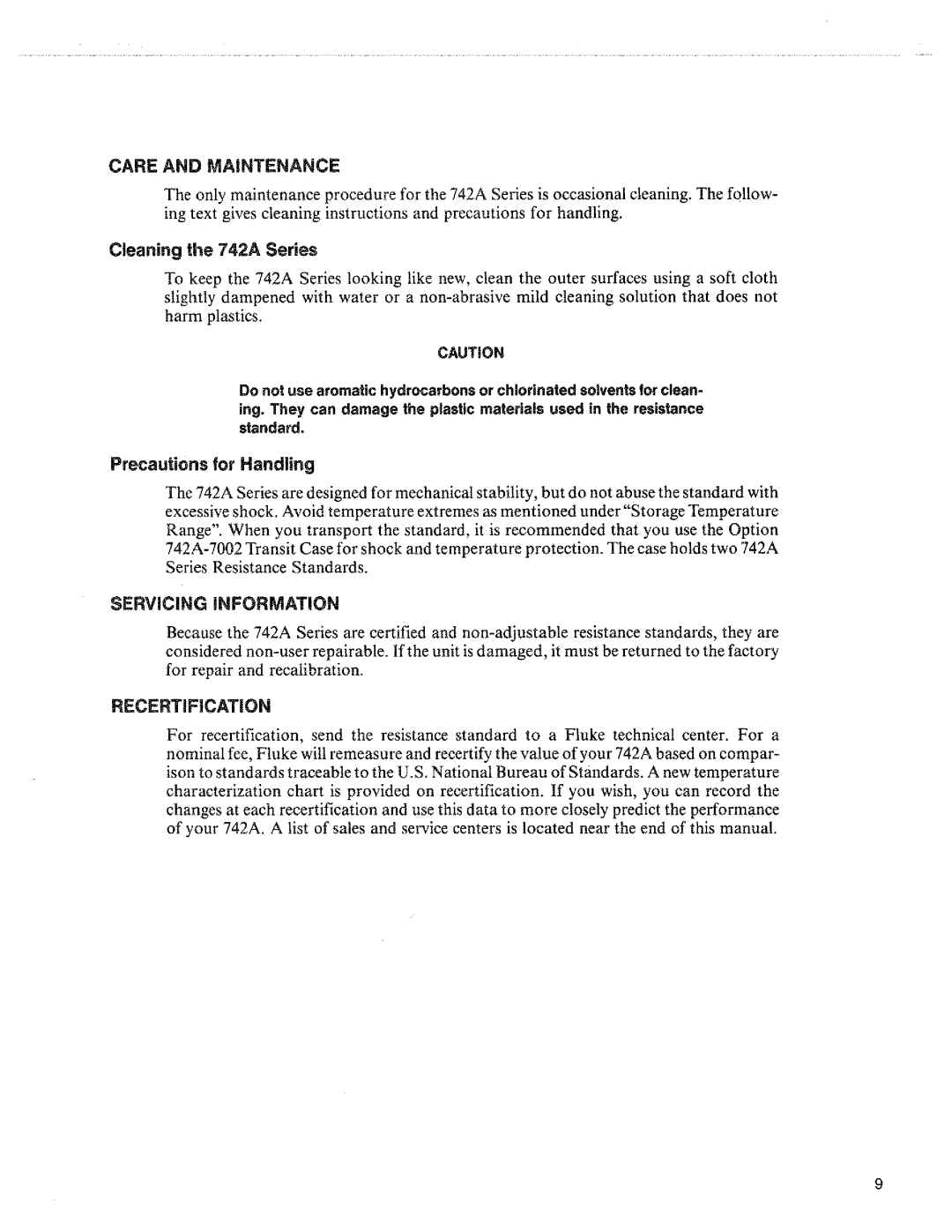 Fluke 742A Series manual 