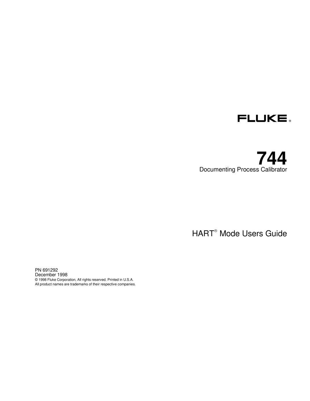 Fluke 744 manual 