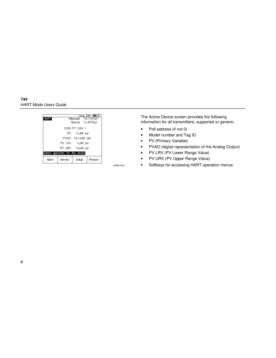 Fluke 744 manual ∙ Poll address if not 