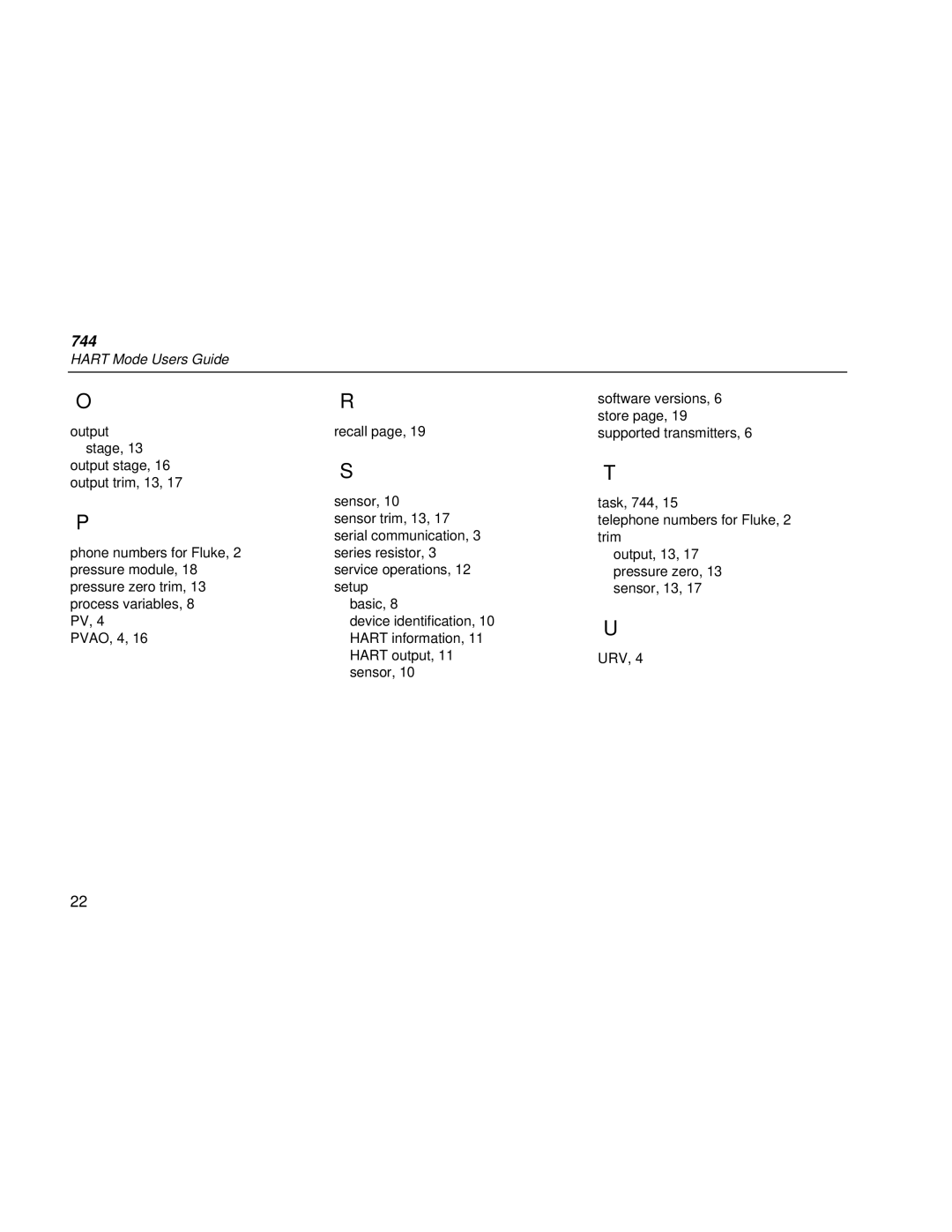 Fluke 744 manual Device identification 