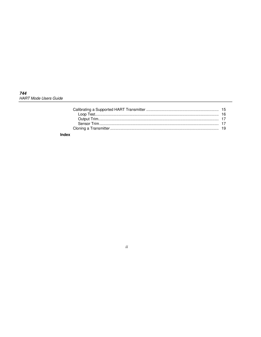 Fluke 744 manual Hart Mode Users Guide 