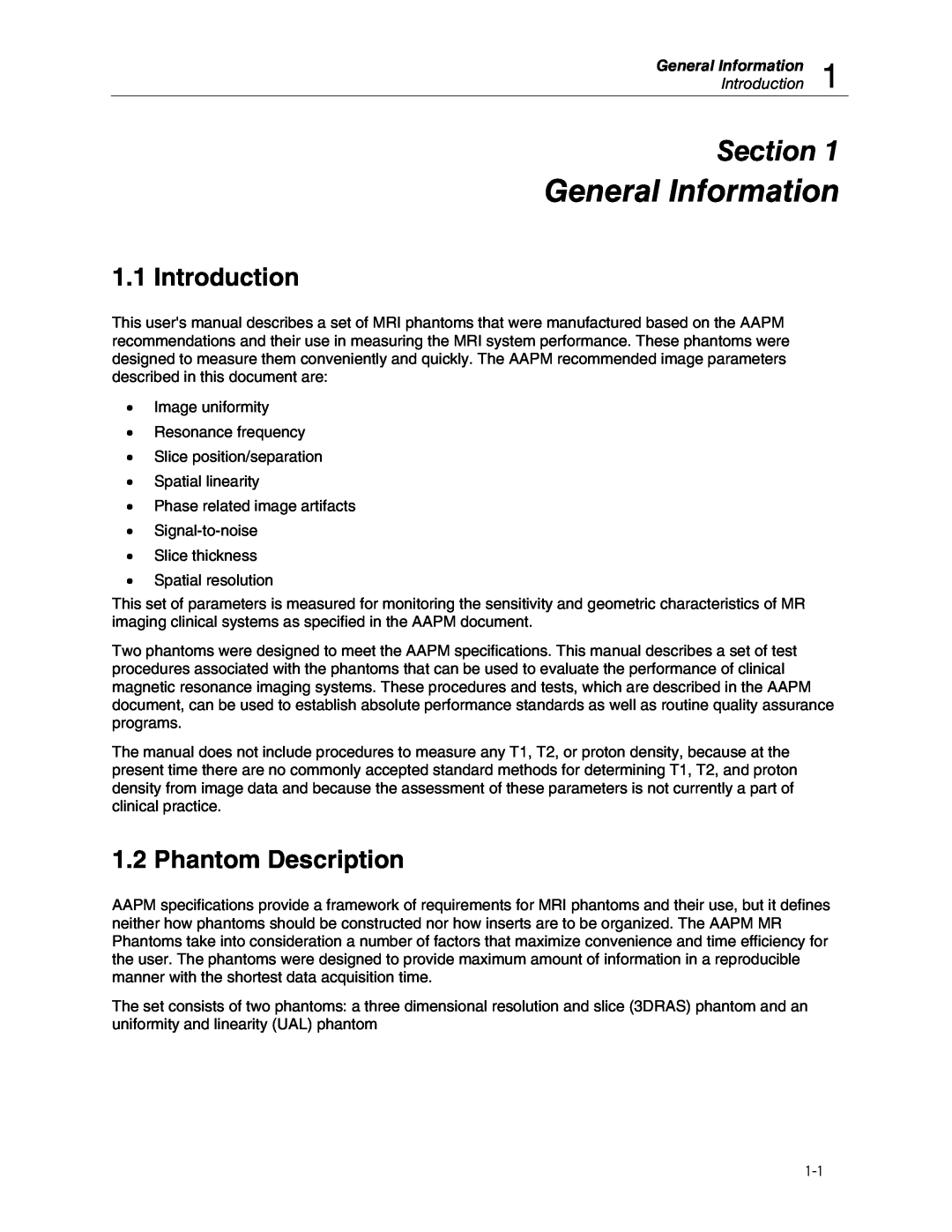 Fluke 76-907, 76-908 user manual General Information, Section, Introduction, Phantom Description 