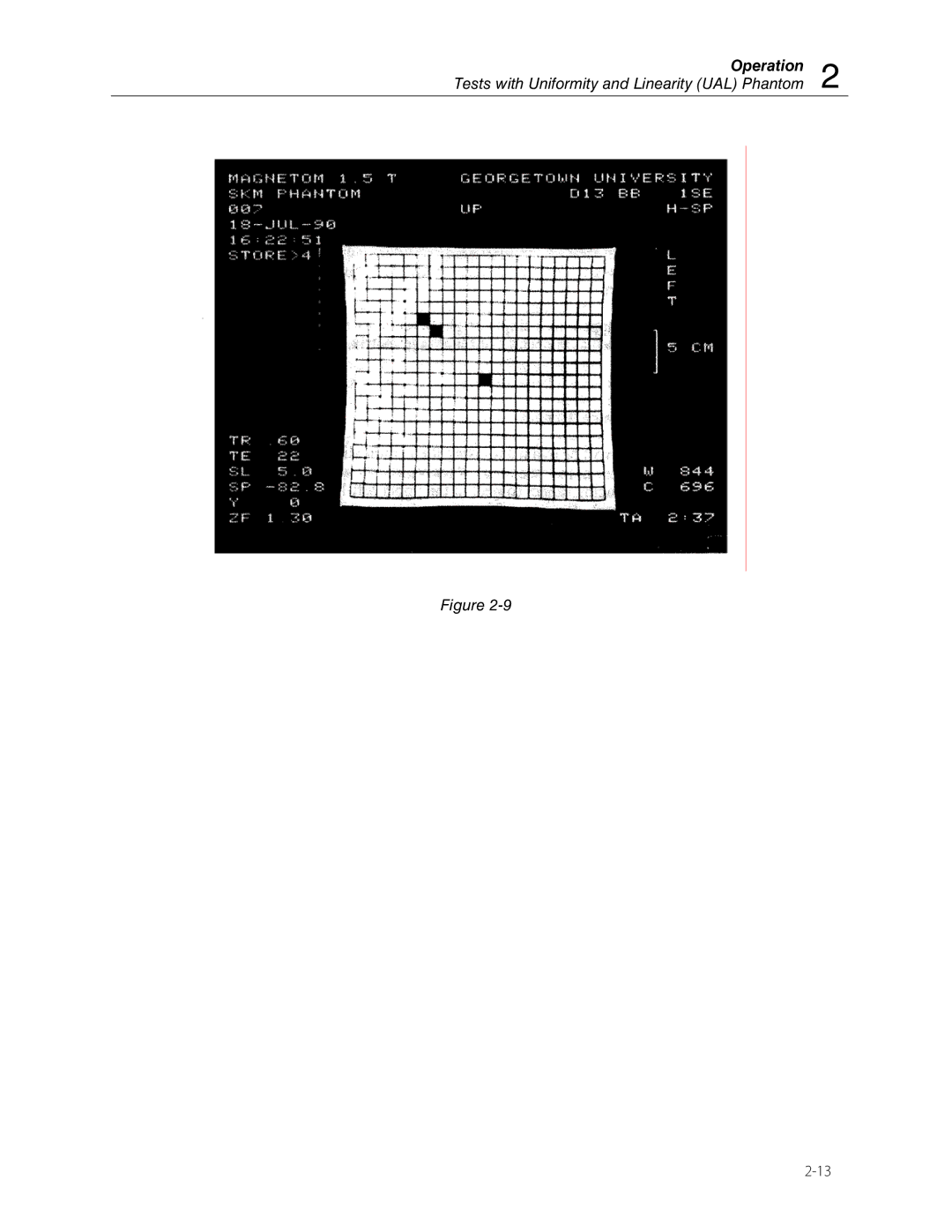 Fluke 76-907, 76-908 user manual Operation Tests with Uniformity and Linearity UAL Phantom 