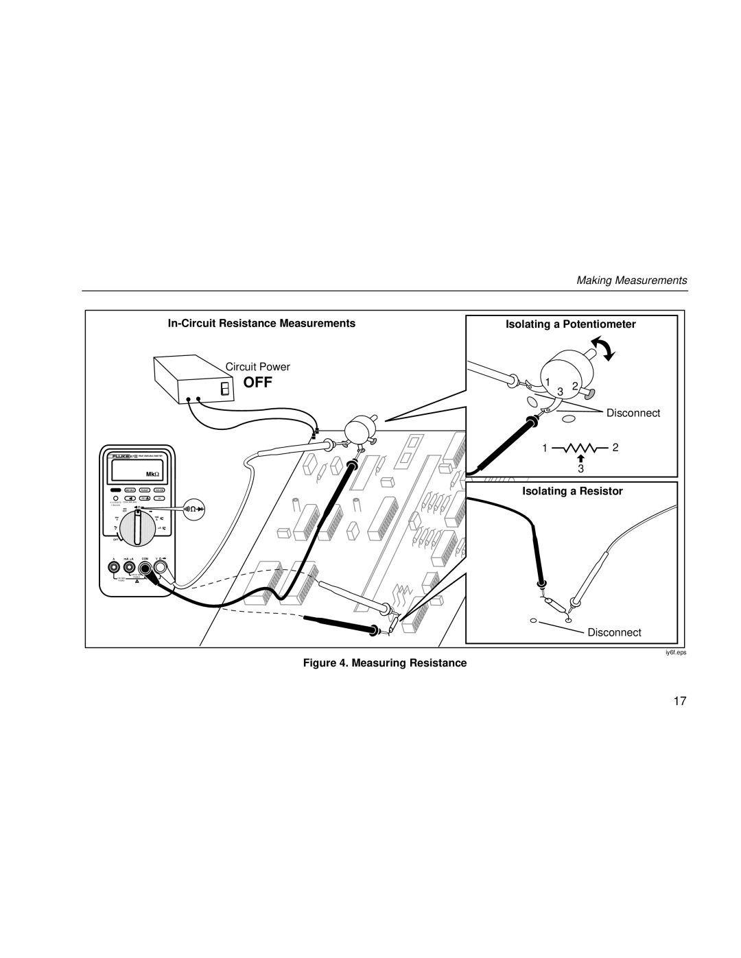 Fluke 80 Series III user manual Disconnect, Isolating a Resistor 