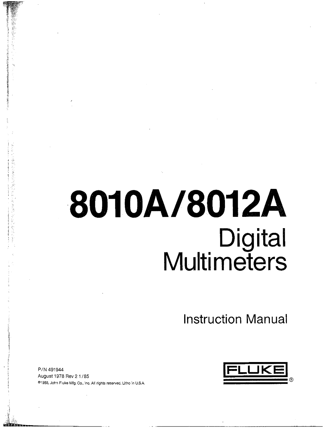 Fluke 8010A manual 