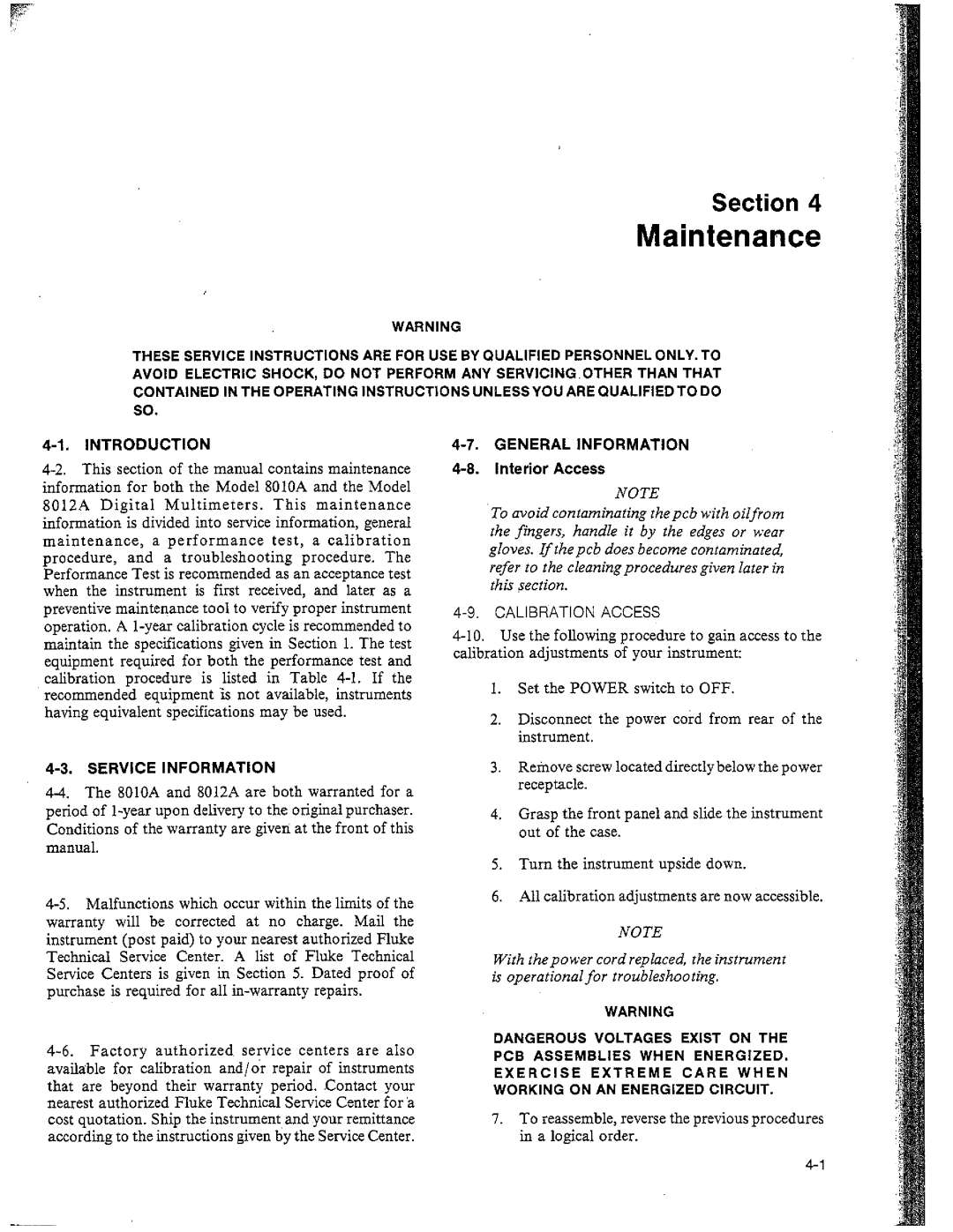 Fluke 8010A manual 