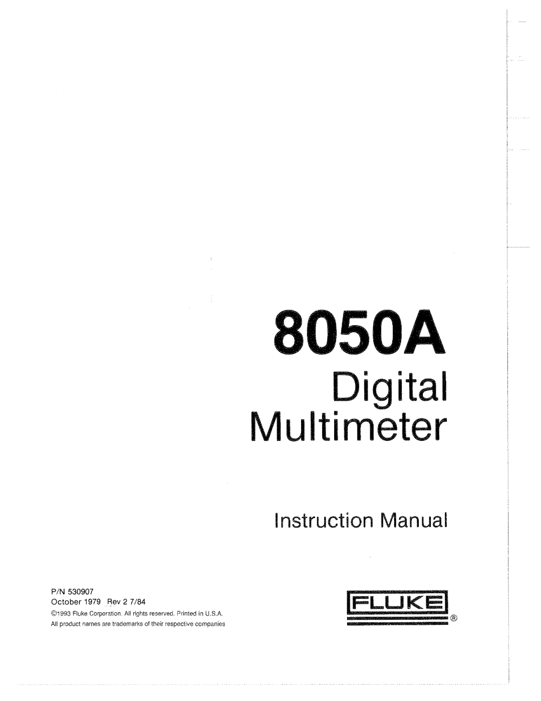 Fluke 8050A manual 