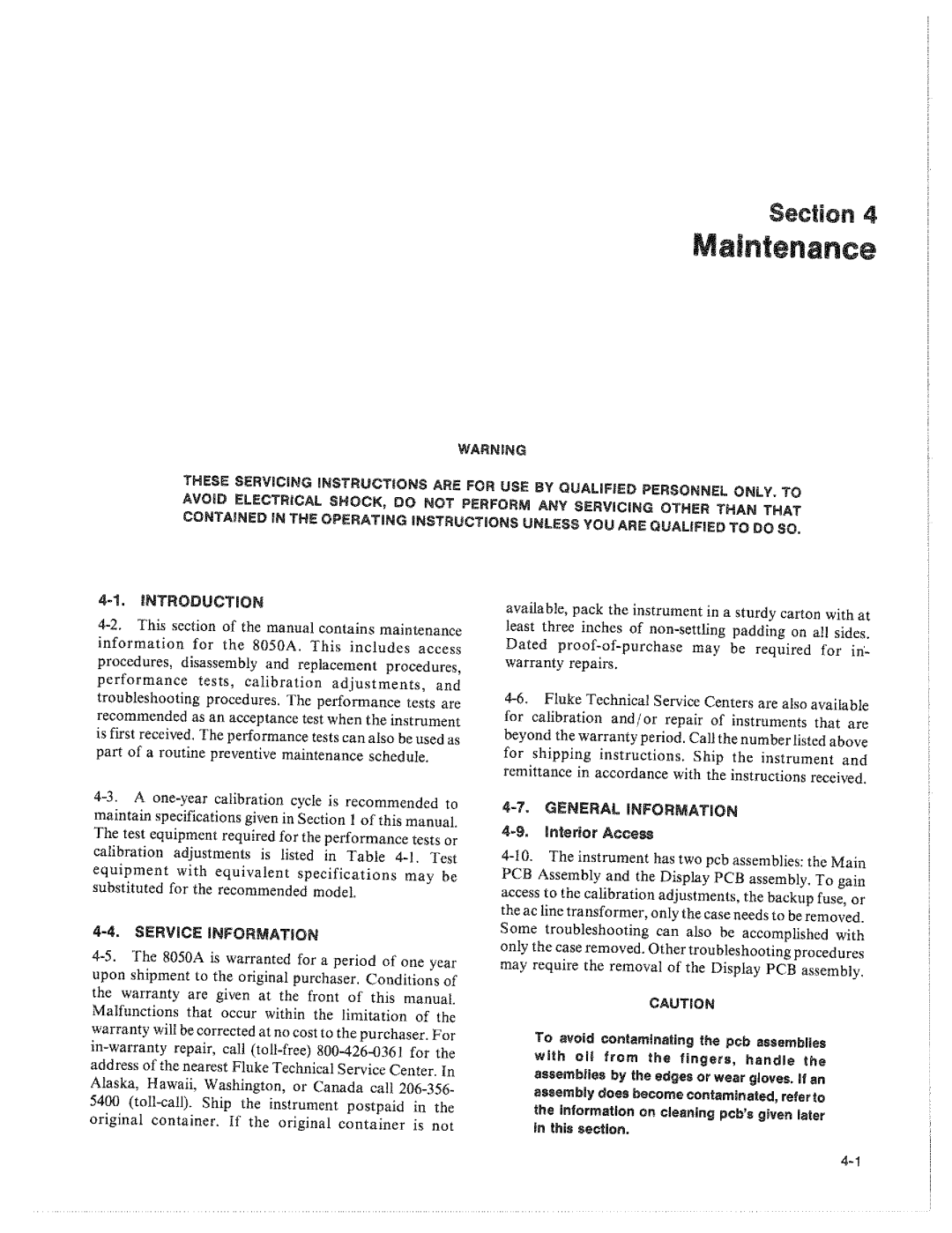 Fluke 8050A manual 