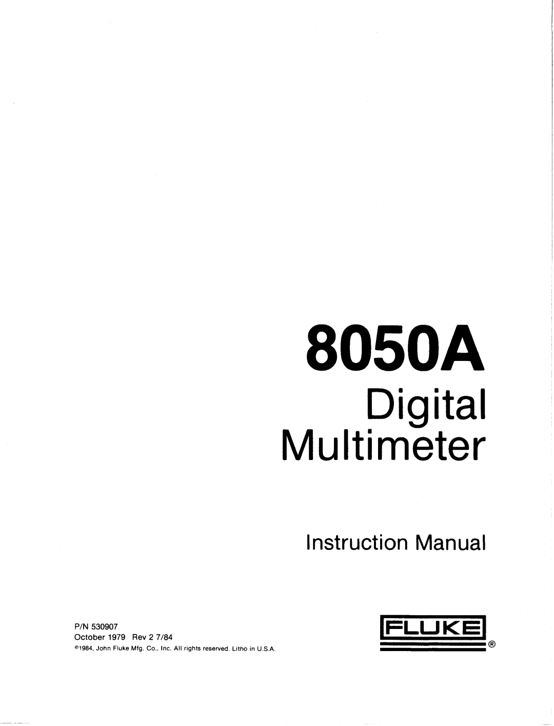 Fluke 8050A manual 